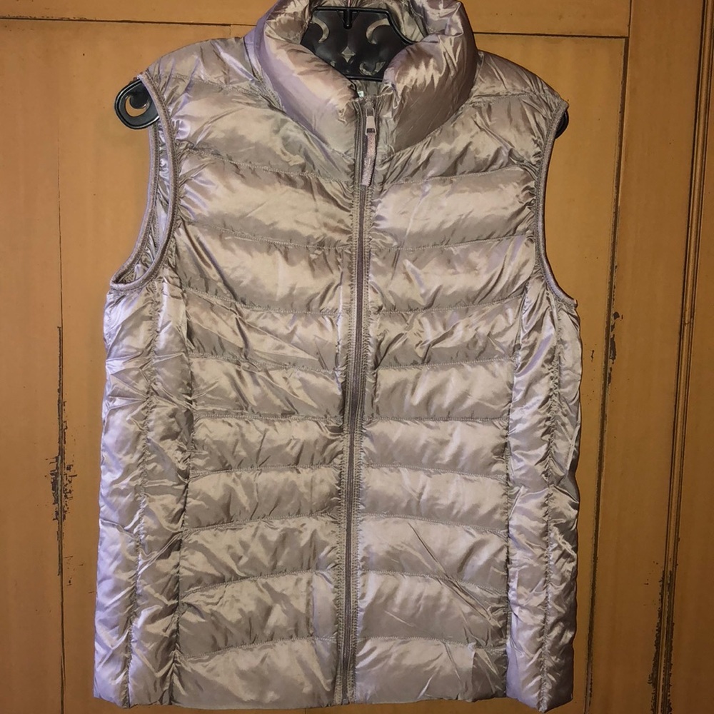 Tan puffy vest